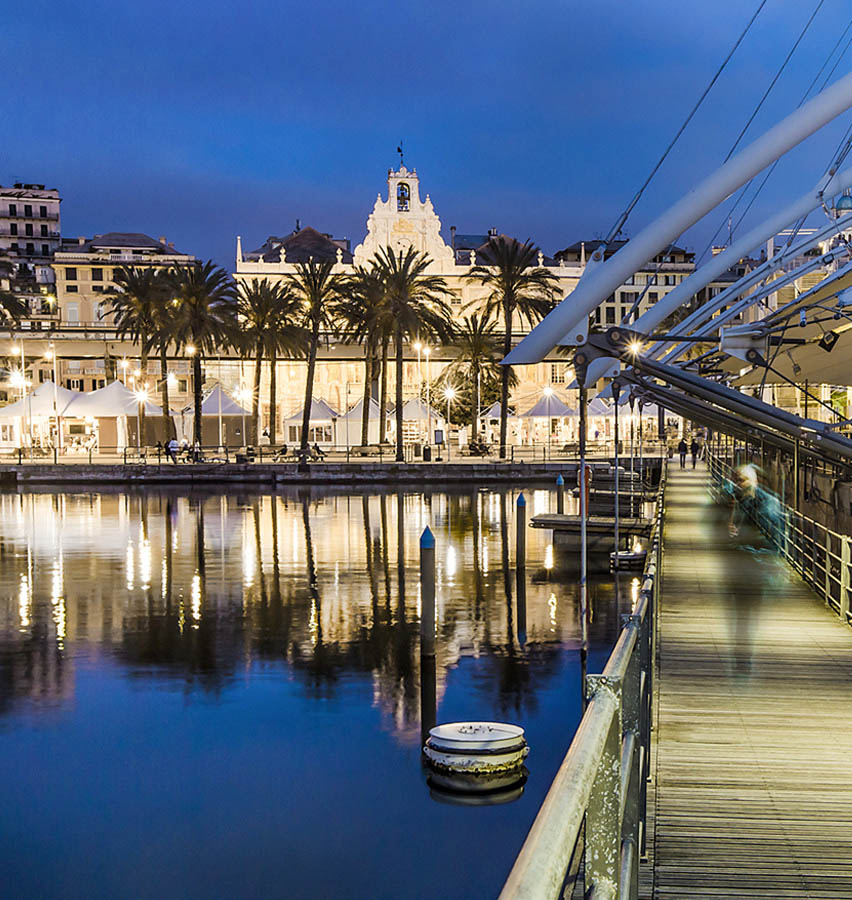 Genova waterfront,richiamo all'antico porto.